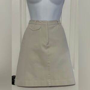 Annex Petite Khaki Utility Skirt Size 4P Button Pocket Belted Style